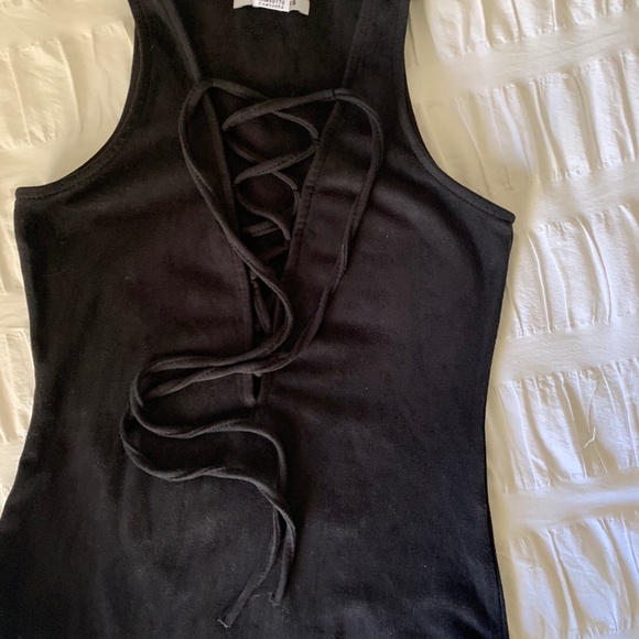 Glamorous - Faux Suede Lace up Bodysuit - Picture 7 of 7